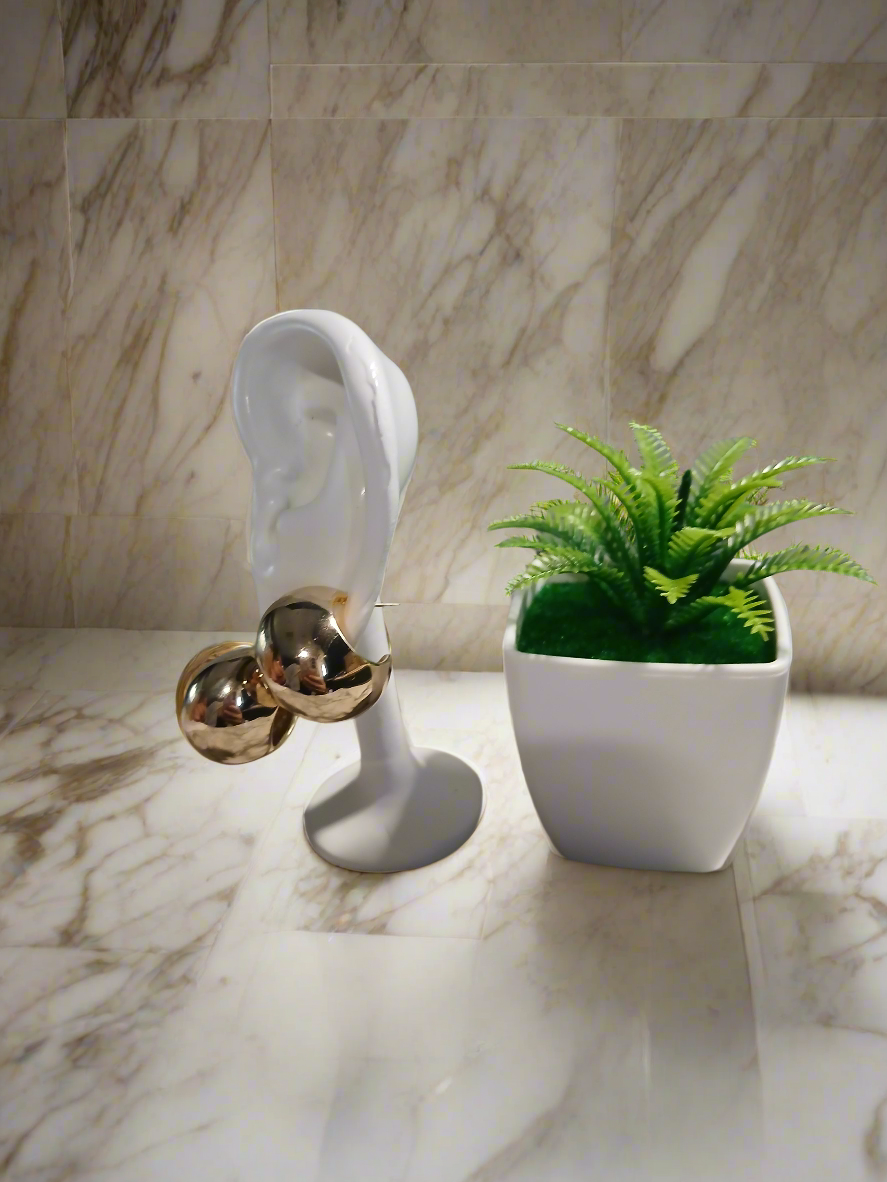 Argollas Solstice – Oro Laminado 14k con Diseño Redondeado