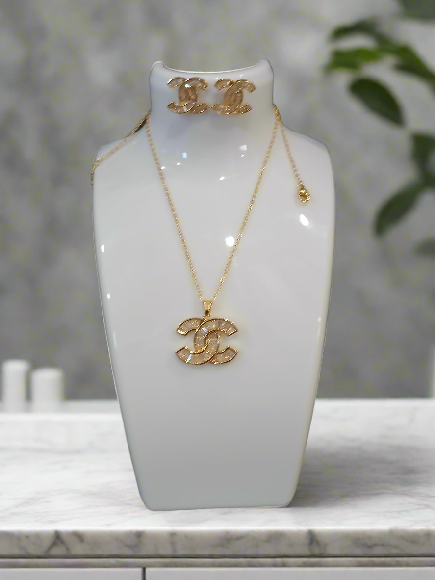 Set Chanel Éclat – Oro Laminado 14k