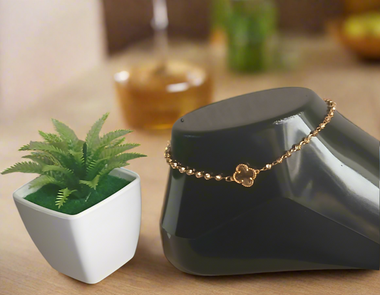 Tobillera Trébol de Luz – Edición Dorada