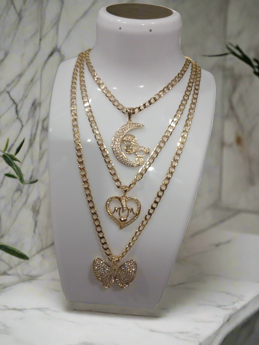 Cadena Cubana + Dije Personalizable – Oro Laminado 14k