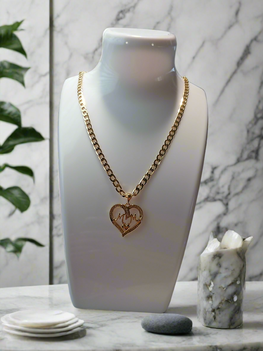 Cadena Cubana + Dije Personalizable – Oro Laminado 14k