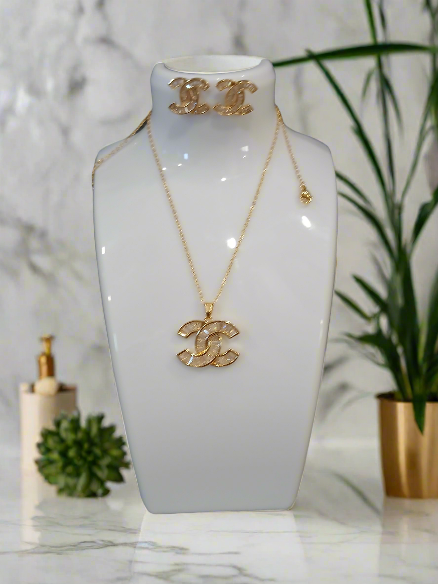 Set Chanel Éclat – Oro Laminado 14k