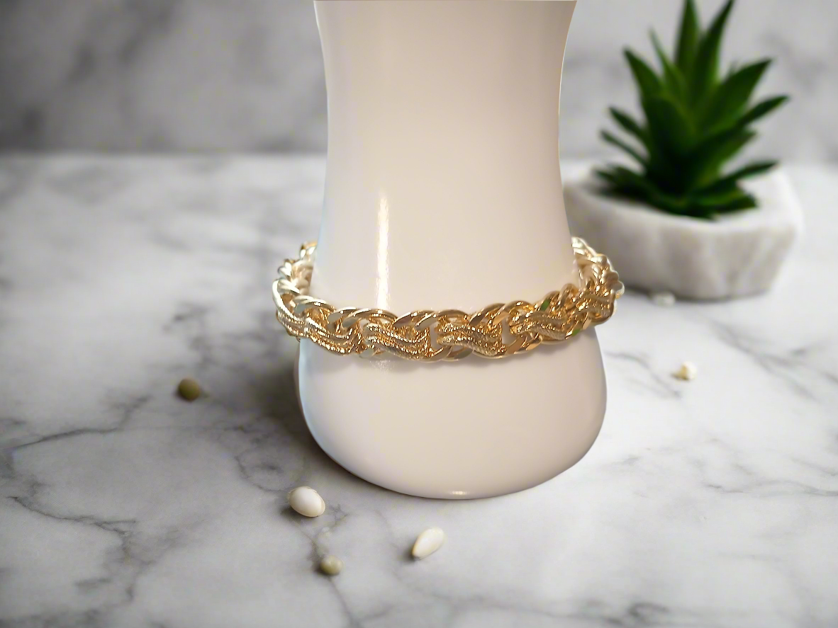 Pulsera Golden Link – Diseño Trenzado