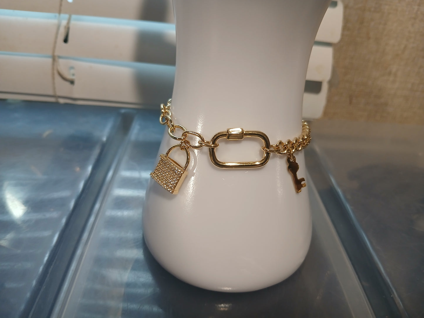 Pulsera Candado & Llave – Conexión y Protección en Oro Laminado 14k